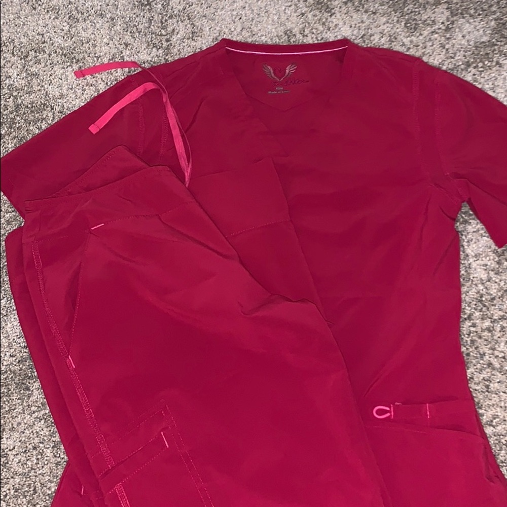 Hot pink Smitten scrubs